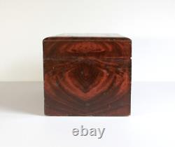 Vintage Rosewood Grain Paint POKER CHIP BOX SET Bakelite Chips Caddy Wood