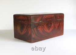 Vintage Rosewood Grain Paint POKER CHIP BOX SET Bakelite Chips Caddy Wood