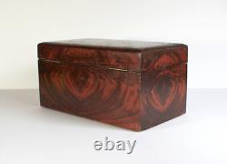 Vintage Rosewood Grain Paint POKER CHIP BOX SET Bakelite Chips Caddy Wood