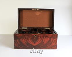Vintage Rosewood Grain Paint POKER CHIP BOX SET Bakelite Chips Caddy Wood