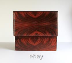 Vintage Rosewood Grain Paint POKER CHIP BOX SET Bakelite Chips Caddy Wood