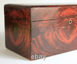 Vintage Rosewood Grain Paint POKER CHIP BOX SET Bakelite Chips Caddy Wood
