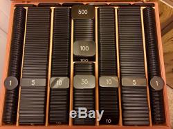 Vintage Set 710 European Poker Chips Plaques Markers CountersVGC