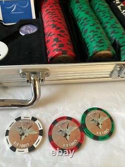 Vintage U. S. Air Force Poker Chip Set With Case