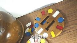 Vintage UNIQUE Wooden Poker Chip Set Round & Rectangular Plaques Made in Italy