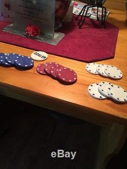 Vintage Vinci Professional Casino Poker & Chips, 2 Sets Of Cards WithDealer Chips