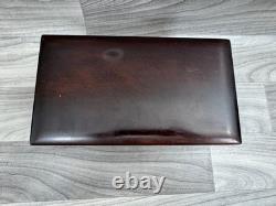 Vintage Wood Box Poker Set Cards Chips Bicycle New Fan Back / League Bakelite