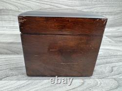 Vintage Wood Box Poker Set Cards Chips Bicycle New Fan Back / League Bakelite