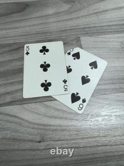 Vintage Wood Box Poker Set Cards Chips Bicycle New Fan Back / League Bakelite