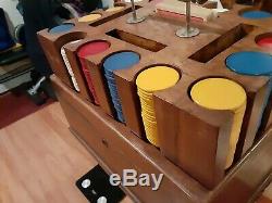 Vintage Wooden Poker Set