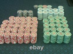 Vintage clay casino poker chip set