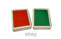 Vtg Altenburg-Stralsunder Wood Case Bakelite PLAQUE Poker Chip Set Made Italy