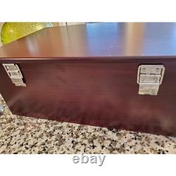 Vtg Howard Miller 500 Pcs Poker Chip Set W Wood Box