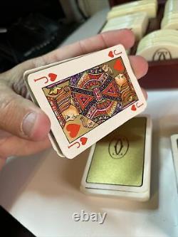Vtg Must De Cartier Paris Poker chip Set & Cards 80s (See Notes)