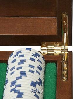 WE Games Franklin Mint Poker Chip Collectors Set, Made in USA Solid Wood Case