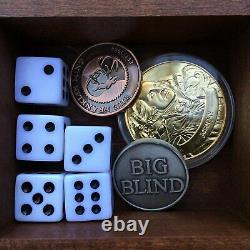 WE Games Franklin Mint Poker Chip Collectors Set, Made in USA Solid Wood Case