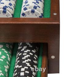 WE Games Solid Maple Wood 500 Chip Poker Set in Beautifully Crafted Wood Case