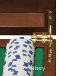 WE Games Solid Maple Wood 500 Chip Poker Set in Beautifully Crafted Wood Case