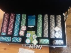 WPT Bellagio Poker 500 Chips World Poker Tour Premium Tournament Set Silver Case