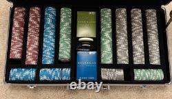 WPT Bellagio Poker 500 Chips World Poker Tour Premium Tournament Set Silver Case