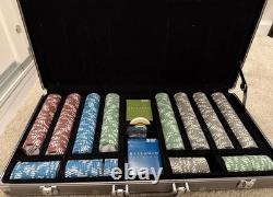 WPT Bellagio Poker 500 Chips World Poker Tour Premium Tournament Set Silver Case