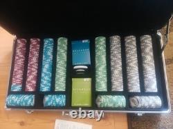 WPT Bellagio Poker 500 Chips World Poker Tour Premium Tournament Set Silver Case