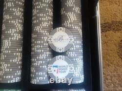 WPT Bellagio Poker 500 Chips World Poker Tour Premium Tournament Set Silver Case