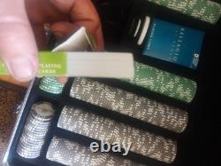 WPT Bellagio Poker 500 Chips World Poker Tour Premium Tournament Set Silver Case