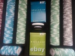 WPT Bellagio Poker 500 Chips World Poker Tour Premium Tournament Set Silver Case
