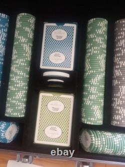 WPT Bellagio Poker 500 Chips World Poker Tour Premium Tournament Set Silver Case
