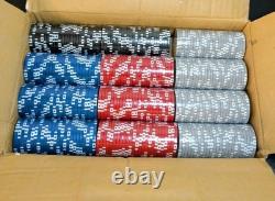 WPT Cards World Poker Tour 300 Ct Oval Poker Chip Set Cherry Wood Chiprack