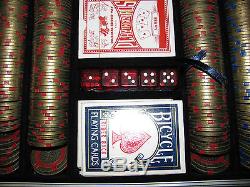WSOP 2005 17 gram brass 500 piece poker chip set Very rare production run