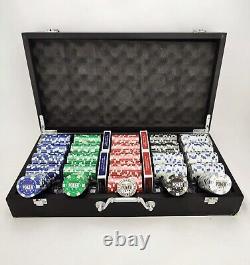 WSOP Professional 500 11.5 gram Poker Chip Set Wood Case Black