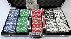 WSOP Professional 500 11.5 gram Poker Chip Set Wood Case Black