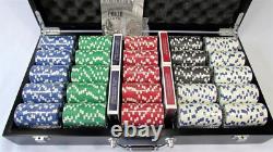 WSOP Professional 500 11.5 gram Poker Chip Set Wood Case Black New