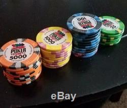 WSOP replica poker CHIPS. Full set and CASE included! 1055 total pieces