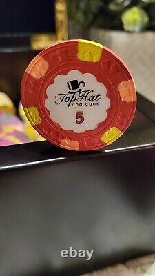 WTHC Paulson Top Hat And Cane Poker Chip set in case