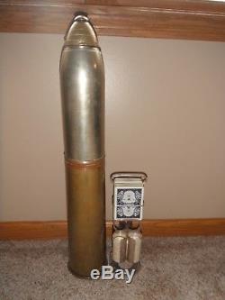 WW1 Gorham Fac-Simile 18-Pounder Artillery Shell Cocktail Shaker w Poker Caddy
