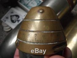 WW1 Gorham Fac-Simile 18-Pounder Artillery Shell Cocktail Shaker w Poker Caddy
