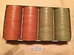 Wheel & Faro Antique Poker Chips 500 Pieces with original boxes