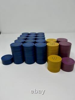 White's Card Room W Poker Casino 405 Chip Set San Diego California ZigZag Mold
