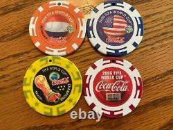 World Cup 2006 Germany Coca Cola Poker Chip Complete Set of 39 with Premiums