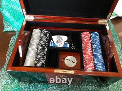 World Poker Tour Casino Poker Set Beautiful Wood Box, 300 Pieces