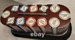 World Poker Tour Chip Set Rotating Red base with Handle Brand New Never Used
