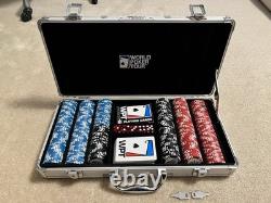 World Poker Tour Poker Game 300 Chips, 5 Dice and Cards Set with Locking Case