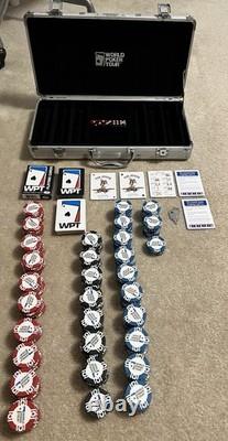 World Poker Tour Poker Game 300 Chips, 5 Dice and Cards Set with Locking Case