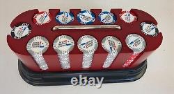 World Poker Tour Professional Poker Chips 300 Piece Set withSpinning Wood Holder