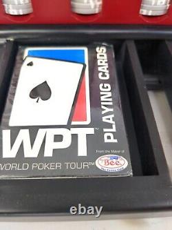 World Poker Tour Professional Poker Chips 300 Piece Set withSpinning Wood Holder