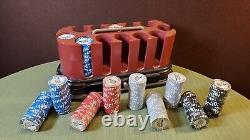 World Poker Tour Spinning Wood Rack + Rare Color Chip Set + Most Sealed