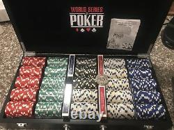 World Series of Poker 500 Casino-Quality Chip Set Black Wood Briefcase